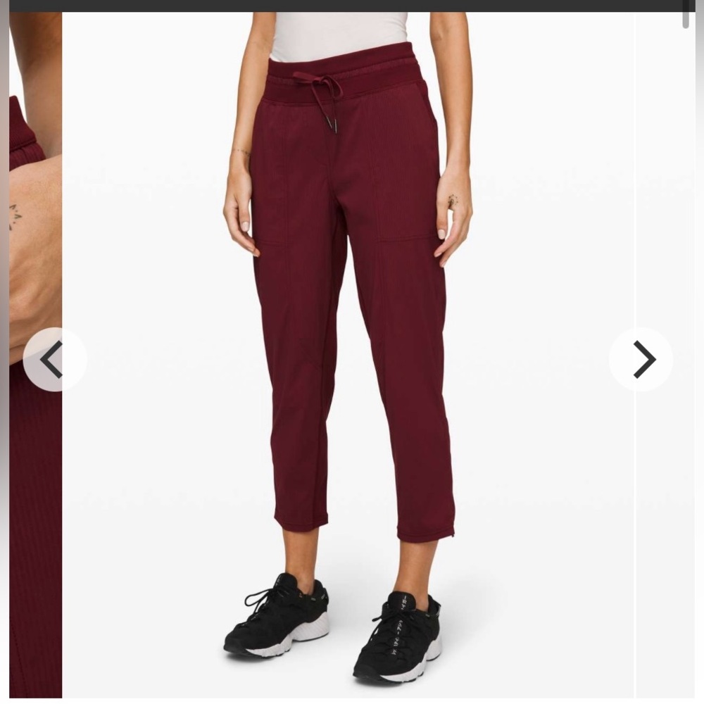 Lululemon Dance Studio Crop 25” Deep Rouge, Size 4 EUC